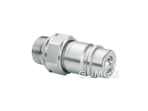 Kugelnippel DN13, Außengewinde M14x1,5, Lichtserie, konischdichtend, 250bar, -25°C/+100°C, Stahl, 
